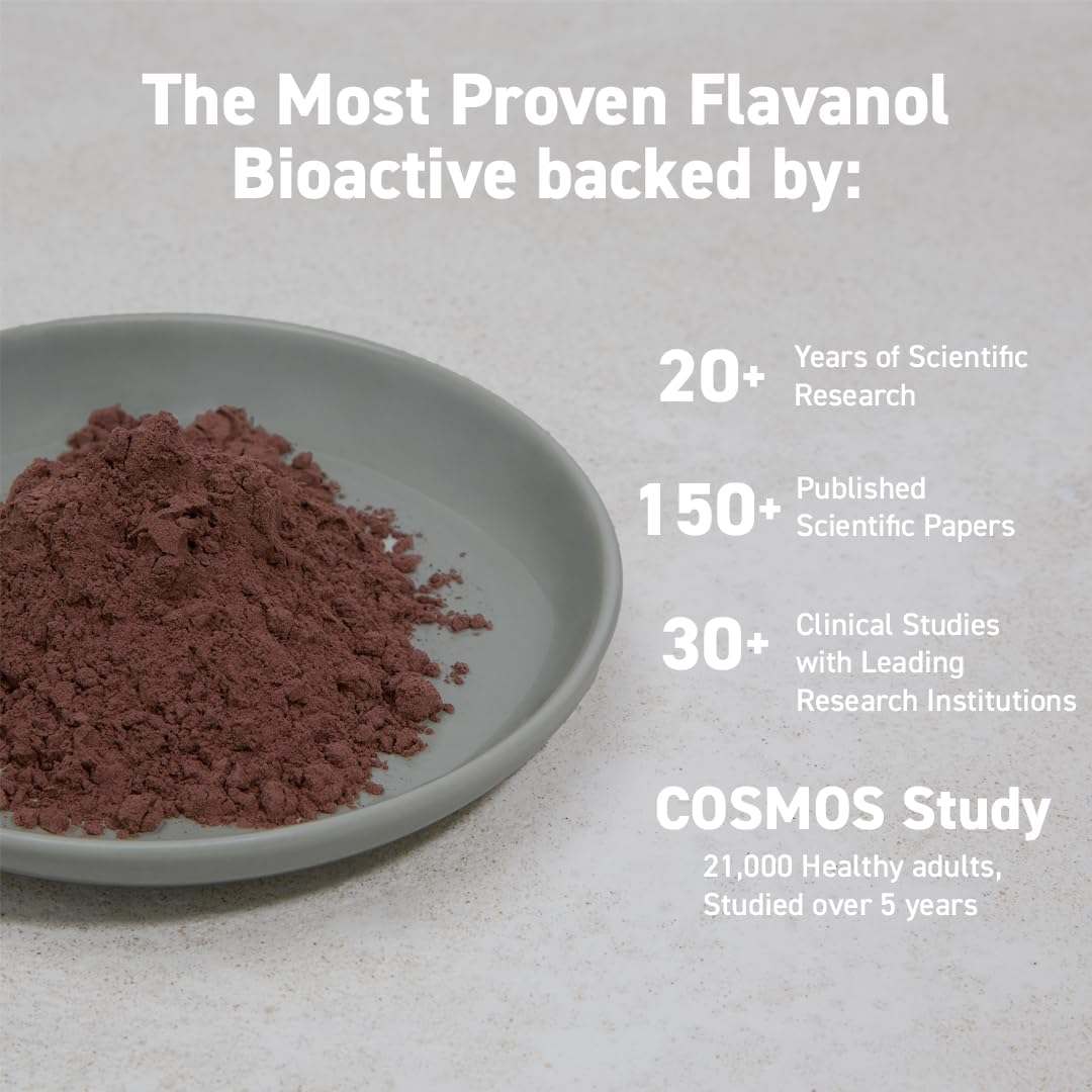 Cocoavia Cardio Health Cocoa Powder, 60 Servings, 500Mg Cocoa Flavanols, Support Heart Health, Boost Nitric Oxide, Improve Circulation, Energy, Preworkout, Vegan, Dark Chocolate Cacao image number 1