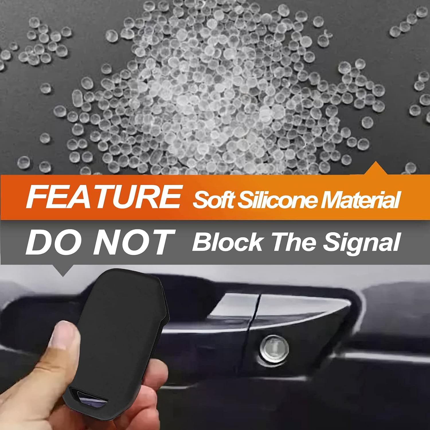 Silicone Key Fob Cover Fit for Mazda 3 6 CX-3 CX-30 CX-5 CX-50 CX-9 CX-90 MX-30 EV 3 Sport MX-5 Miata 3 4 Button Keys on Side | Car Accessories | Remote Key Protection Case Black image number 1