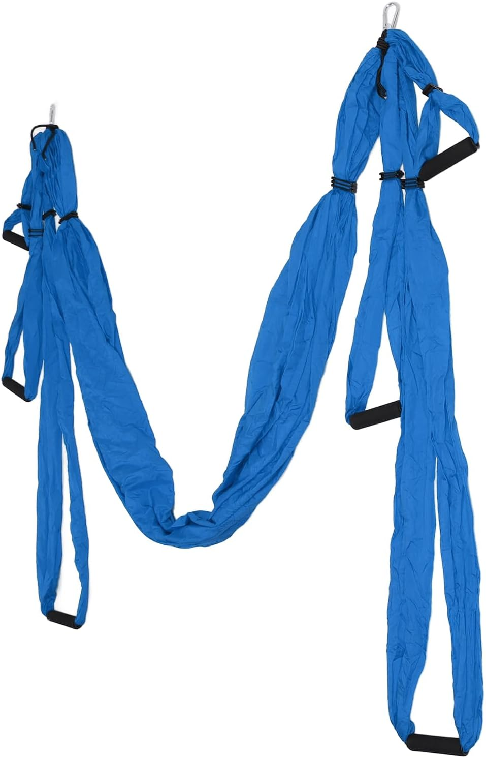Aerial Yoga Swing Set, Strong Yoga Hammock Kit, Yoga Swing Sling Inversion Exercises Tool, Aerial Sling Inversion Fly Kit for Home, Gym, Fitness, Indoor, Outdoor (Dark Blue) image number 4
