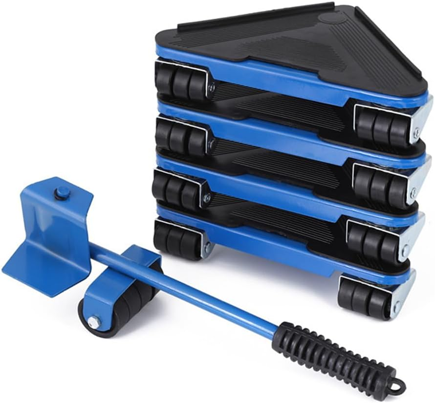 AIMALL 5-Piece Heavy Furniture Lifter and Mover Set with 360&deg; Rotatable Wheels, Easy Lifting and Moving Tool for Home and Office