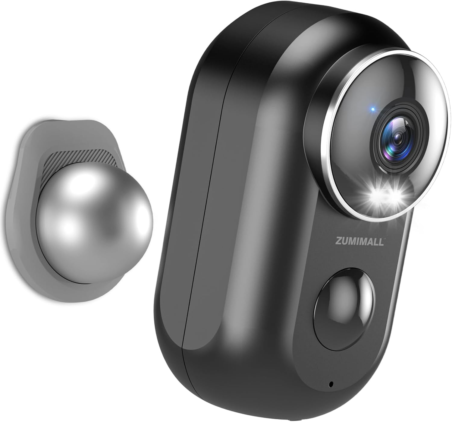 ZUMIMALL 2K Security Cameras Wireless Outdoor with Magnetic Mount, 3MP Outdoor Camera Wireless Battery Powered, 2.4G Wifi Cameras for Home Security Indoor, Color Night Vision/Siren/Pir/Ai/Alexa(White)