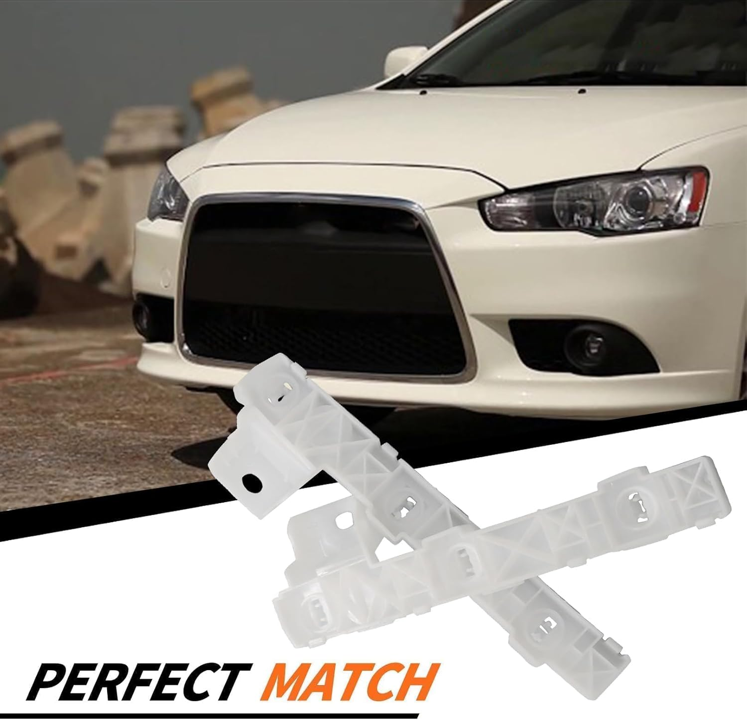 Front Bumper Right/Left Side Grille Bracket Compatible with Mitsubishi Lancer except Evo 2008-2017 6400F549 6400F550 image number 6