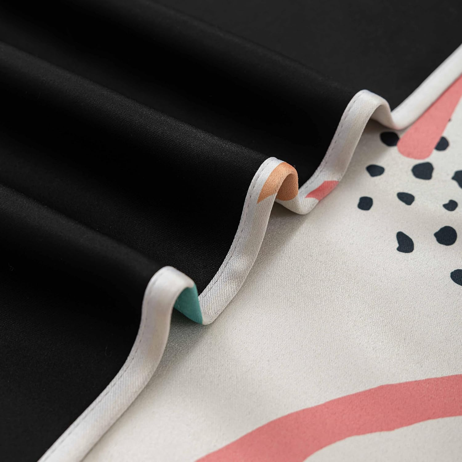 Chiinvent Blackout Rainbow Curtains for Kids Cute Rainbow Room Darkening Window Curtains Decorative Cartoon Black Out Curtain for Girls Bedroom Nursery, C1, 52" X 96", 2 Panels (90% Blackout) image number 6