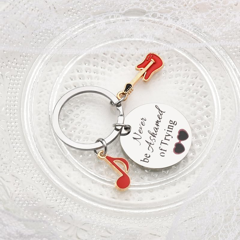 Inspirational Birthday Gifts for Music Lovers Keychain Gifts Forn Singers Musicia Guitar Piano Player Gifts for Friend Bestie - Color 2 image number 3