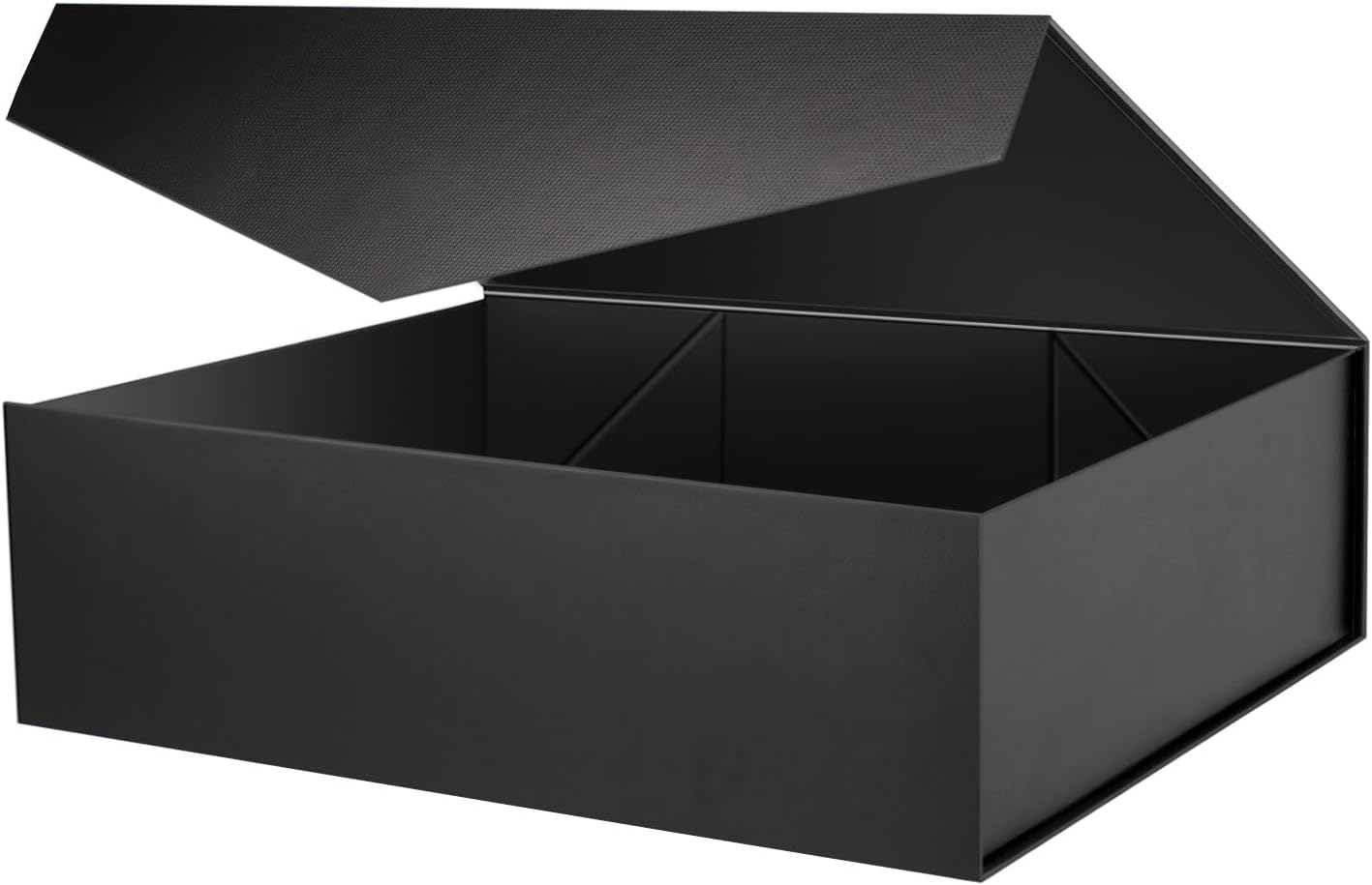 MALICPLUS Extra Large Gift Box 41.4X36X12.7 CM, Extra Large Gift Box with Lid, Gift Box for Clothes and Large Gifts (Matte Black with Grain Texture) image number 4