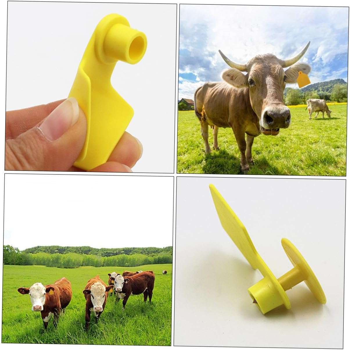 Milisten 100Pcs Blank Livestock Ear Tags for Cattle Sheep Pigs Flexible Fade Resistant Animal Identification Tags Suitable for Farm Use image number 6