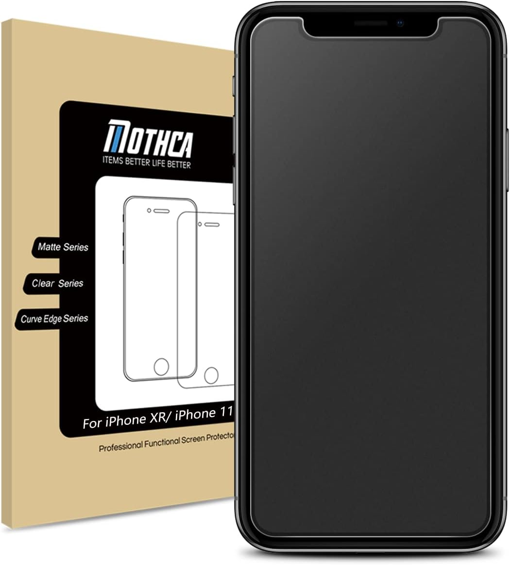 Mothca Matte Glass Screen Protector for Iphone Xr/Iphone 11 [6.1-Inch] Anti-Glare & Anti-Fingerprint, 9H Hardness Tempered Glass Film, Case Friendly Easy Installation Bubble Free - Smooth as Silk image number 4