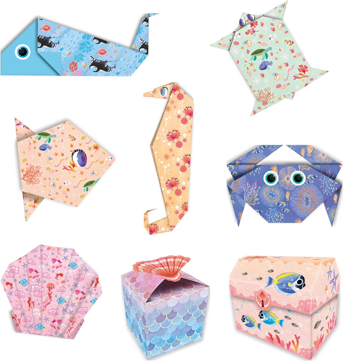 Janod Magic Ocean 2 Boxes and 18 Origamis Shapes Activity Box image number 4