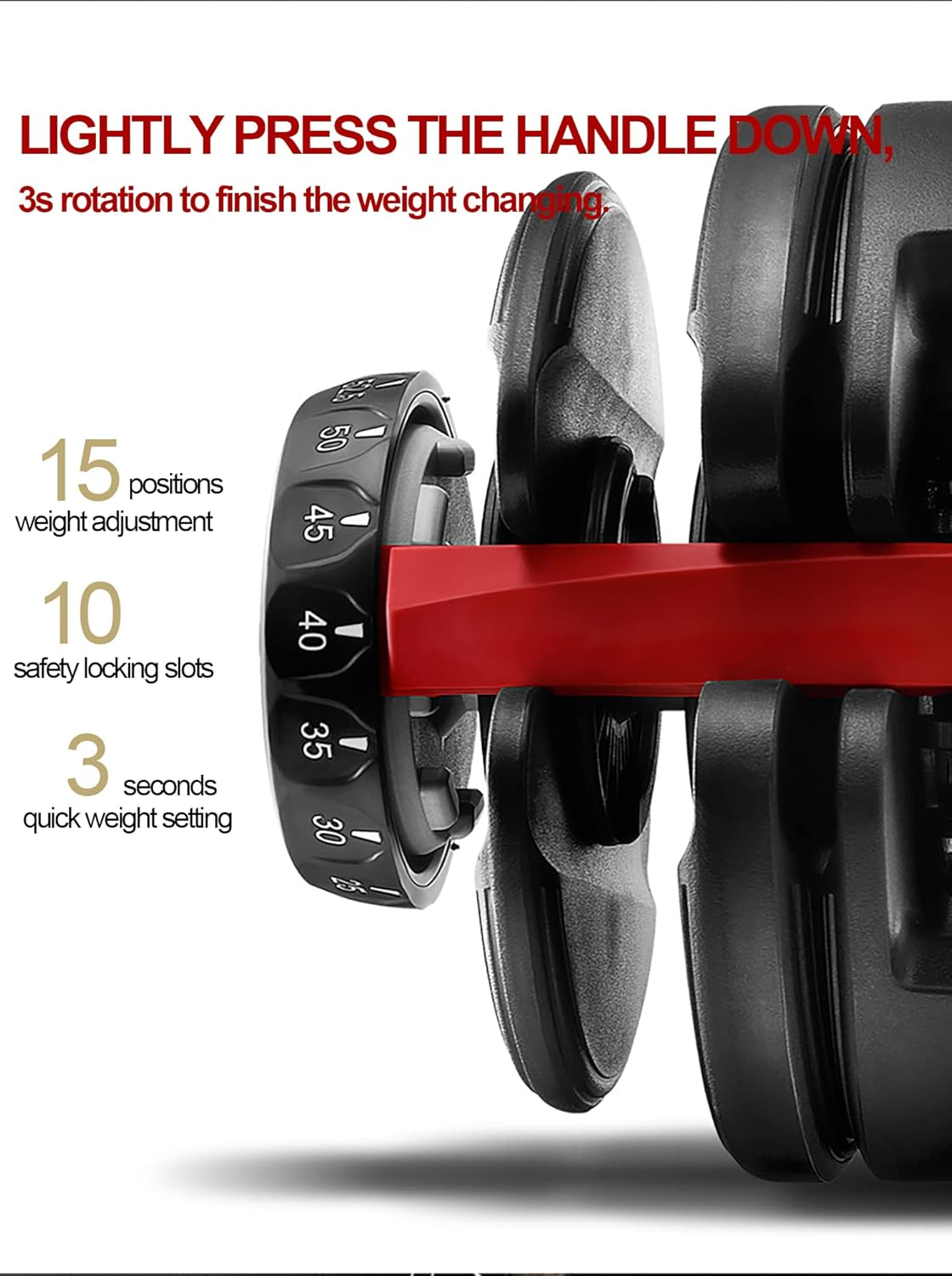 Dumbbell Sets 24Kg 40Kg 48Kg Adjustable Weights Exercise & Fitness Dumbbells Set for Home Gym Equipment Workouts Strength Training Free Weights for Women, Men