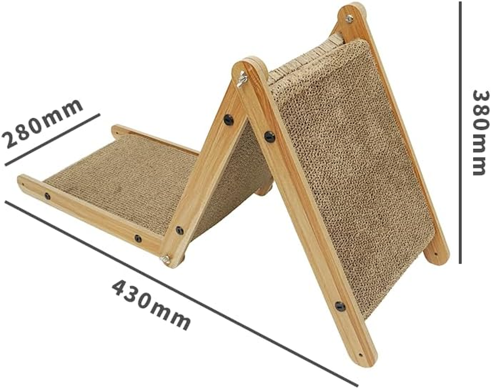 Cat Scratcher Multi-Functional Triangle Cat Scratching Pad with Replaceable Parts Large Triangular Design Indoor Cat Scratching and Play image number 4