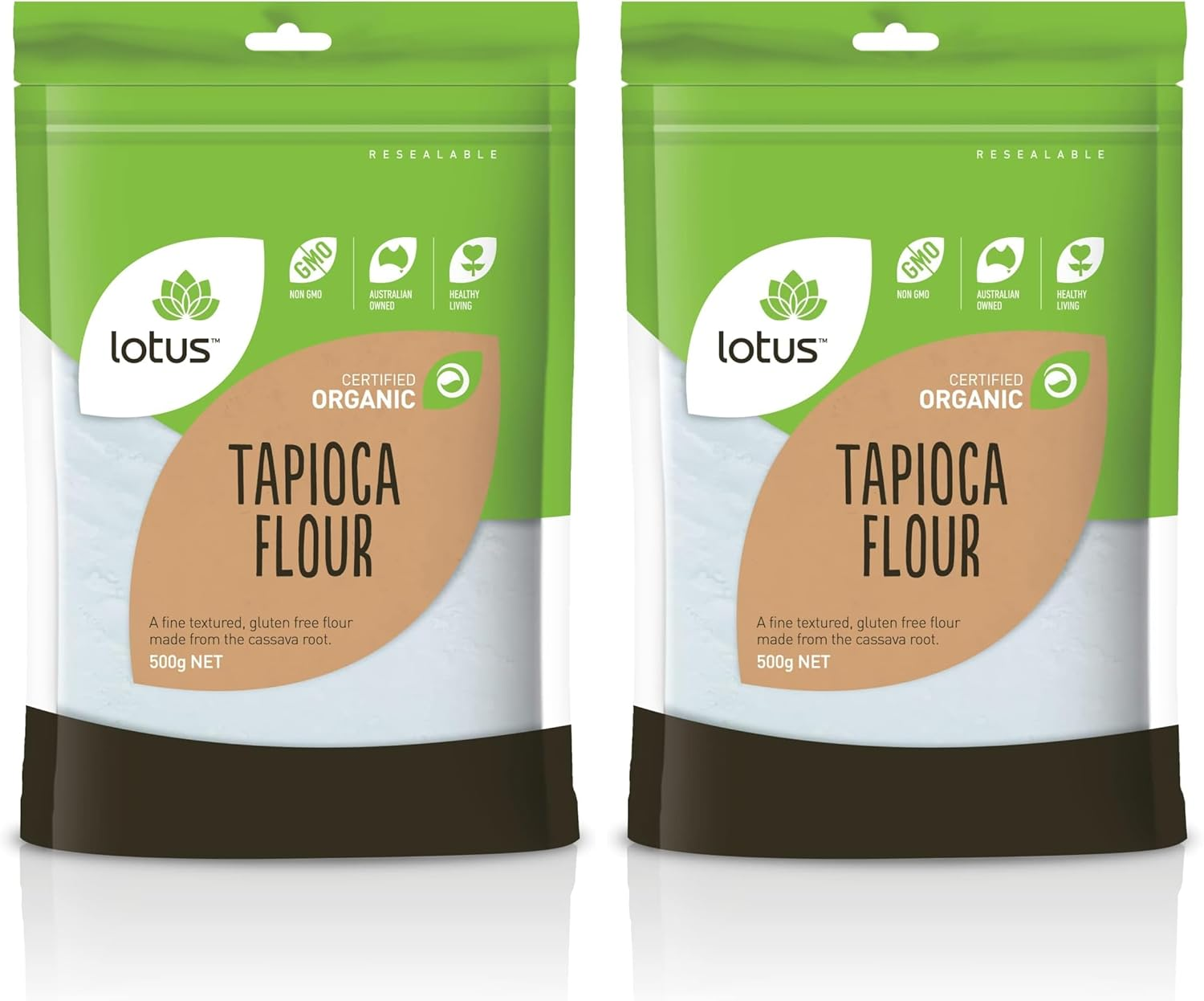 Lotus Organic Tapioca Flour, 500 G image number 1