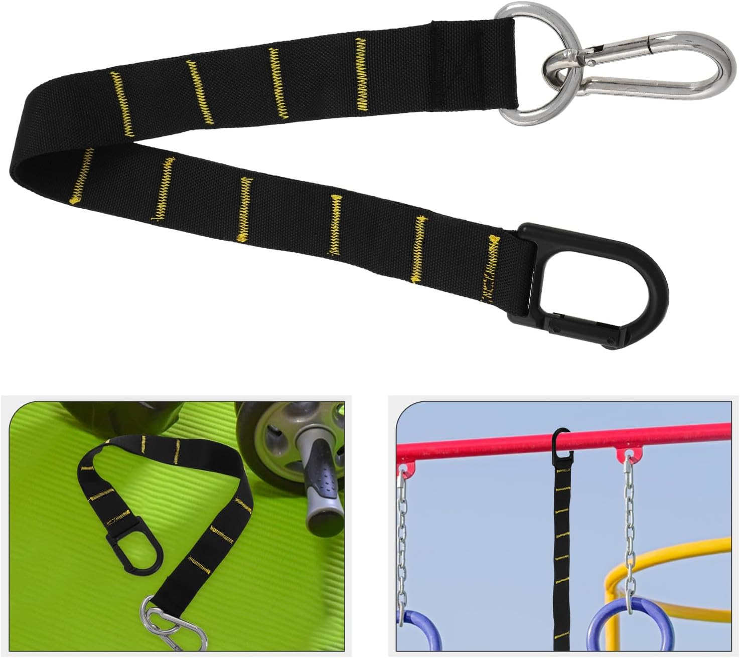 Gogogmee Adjustable Sled Pulling Belt Strap with Spring Hook, Weighted Sled Training Harness for Endurance and Speed Training, Rope Anchor Strap Fitness Pull Harness for Gym and Outdoor Use image number 5