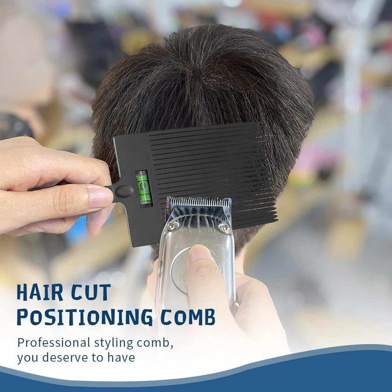 Tuxuseo Flat Top Combe, Flat Top Comb for Men - Hairdressing Comb with Leveling, Professional Antistatic Styling Tool for Home Salon, Haircut Accessories image number 3