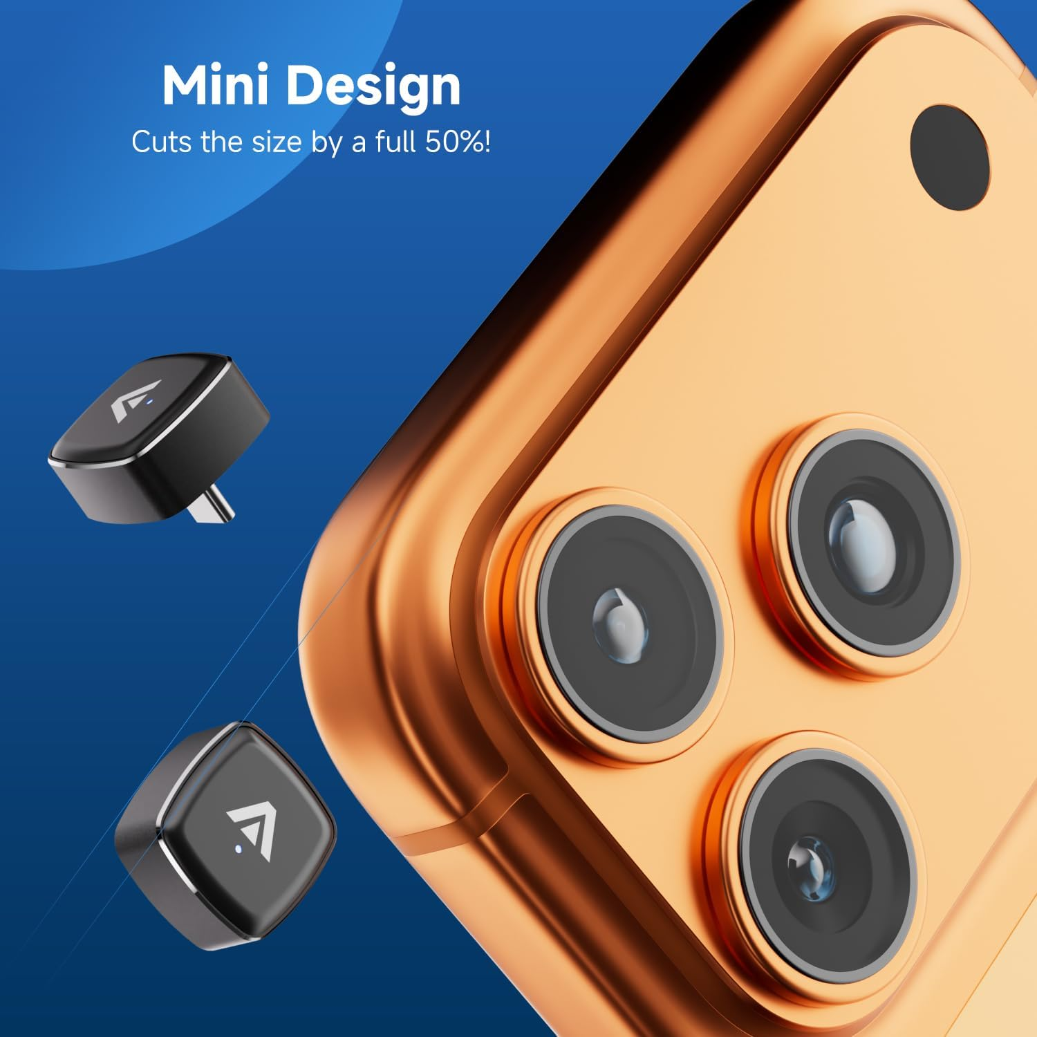 D7 USB C Wireless Carplay Android Auto Mini 2-In-1 Adapter, Alloy Shell, Compatible with 2016+ Factory-Installed Wired Carplay/Android Auto Cars, Plug & Play Car Play Dongle for Iphone & Androidphone image number 6