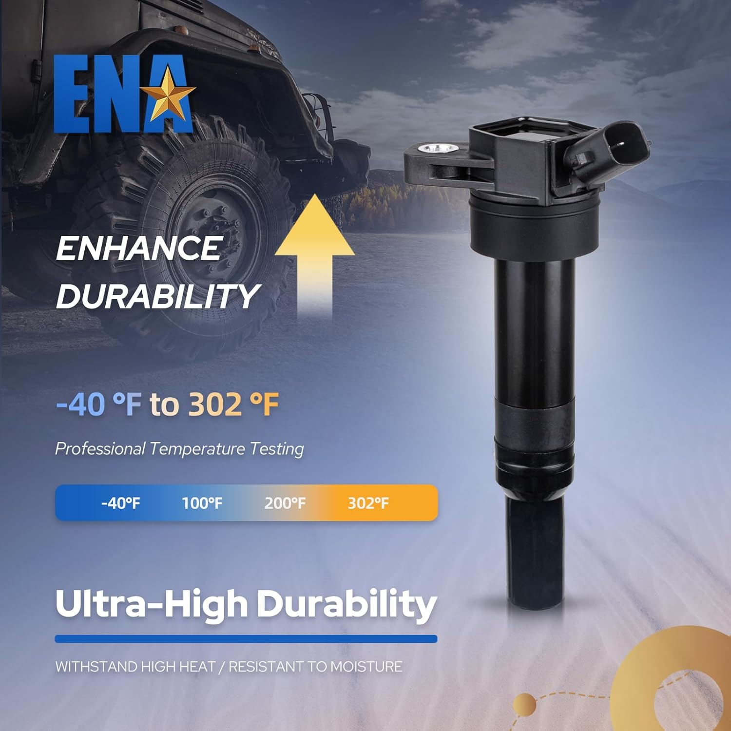 Pack of 4 Ignition Coils for 2011-2017 Hyundai - Elantra GT Coupe Tucson - 2014-2016 Kia Forte Soul 1.8L 2.0L 27300-2E000 273002E000 27301-2E000 273012E000 BLACK image number 2