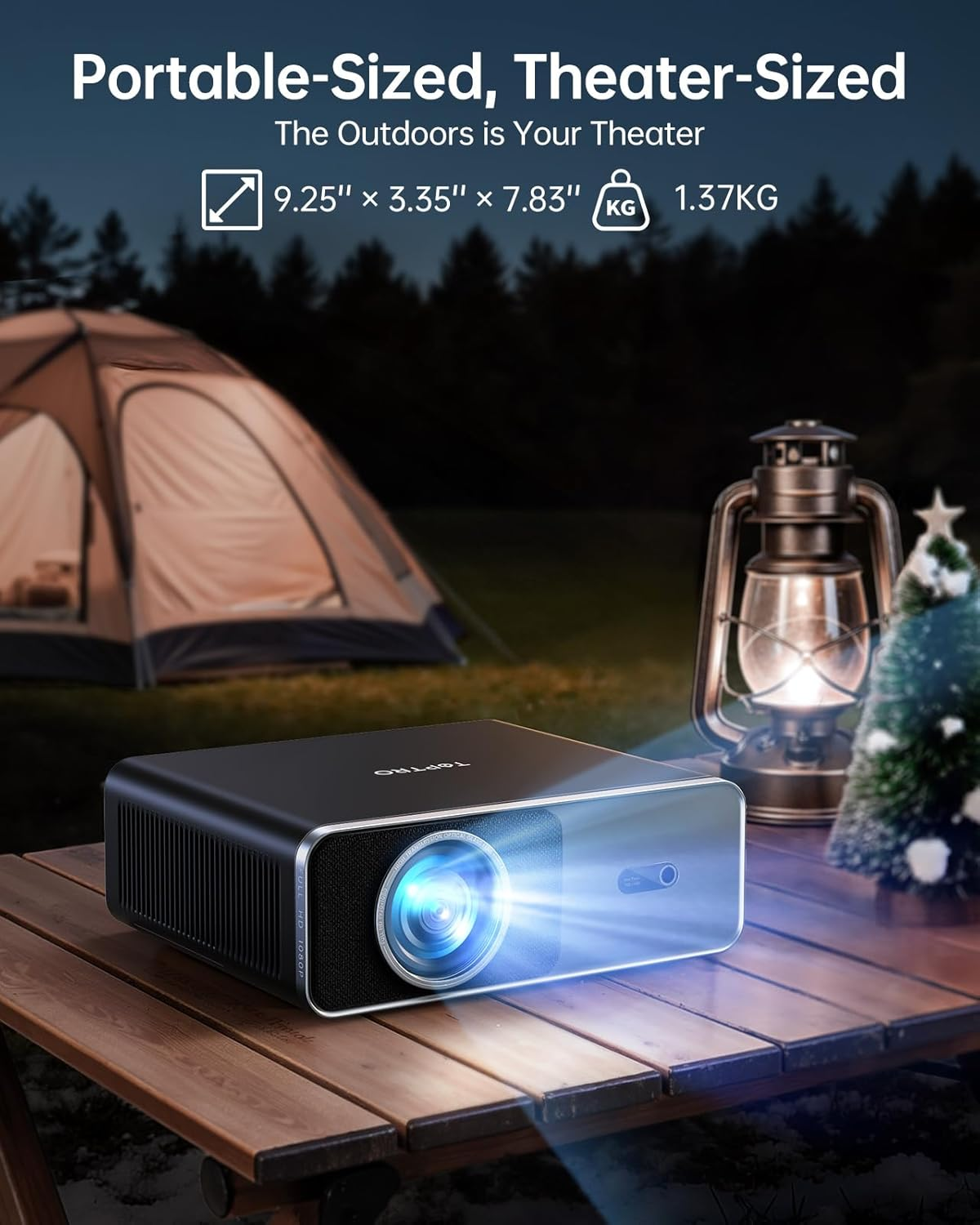 4K Projector【Official Netflix/Dolby】 1000ANSI Smart Projector Auto AI Image Adjustment, Native Portable Projector 1080P with Wifi 6 Two-Way BT5.2 50% Zoom for Home Theater/Outdoor Mobile image number 2