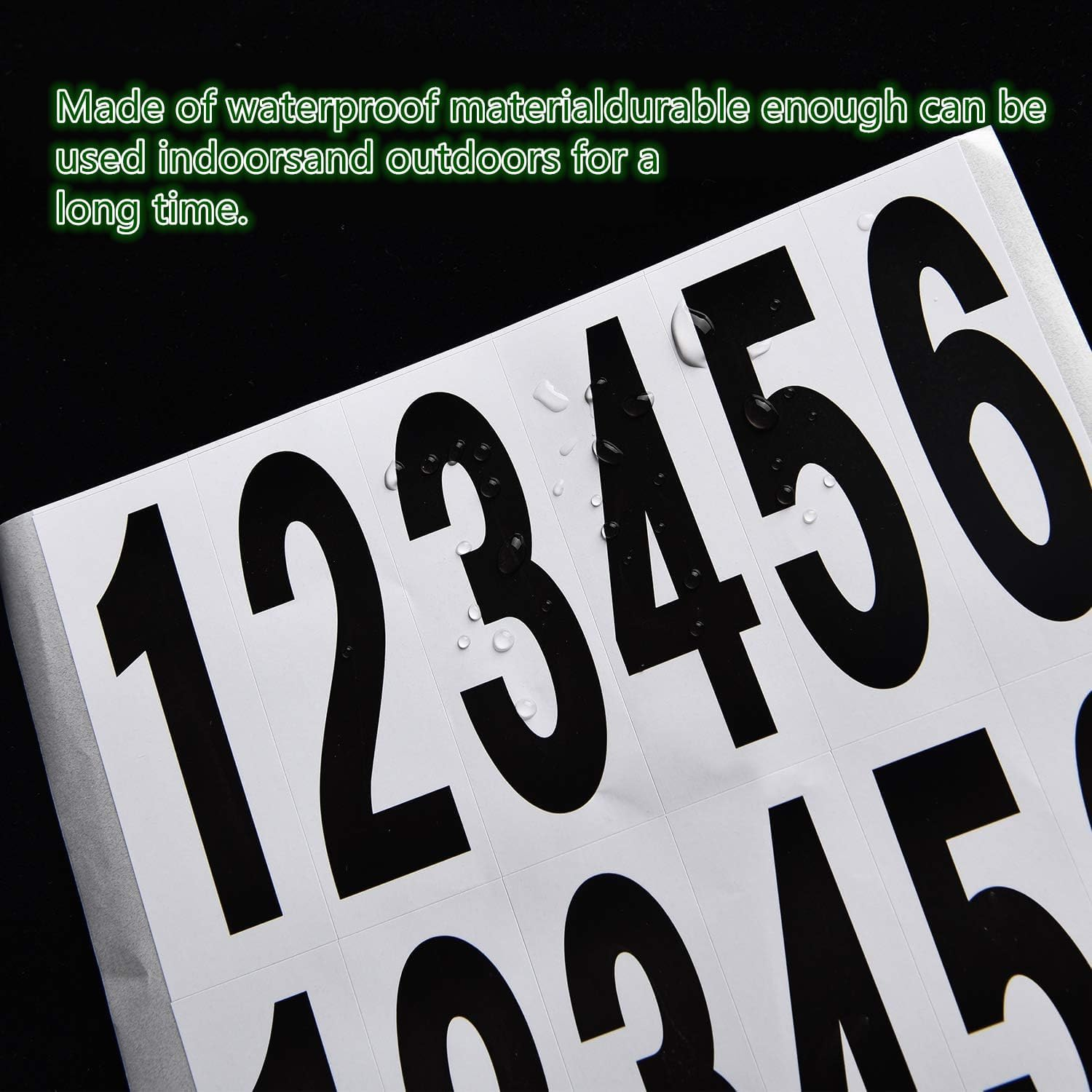 10 Sheets Numbers Stickers Mailbox Numbers, 2 Inch Small Letter for Mailbox, Sign, Window, Door, Car, Truck, Home, Business, Address Number Business Signs Black on White image number 2