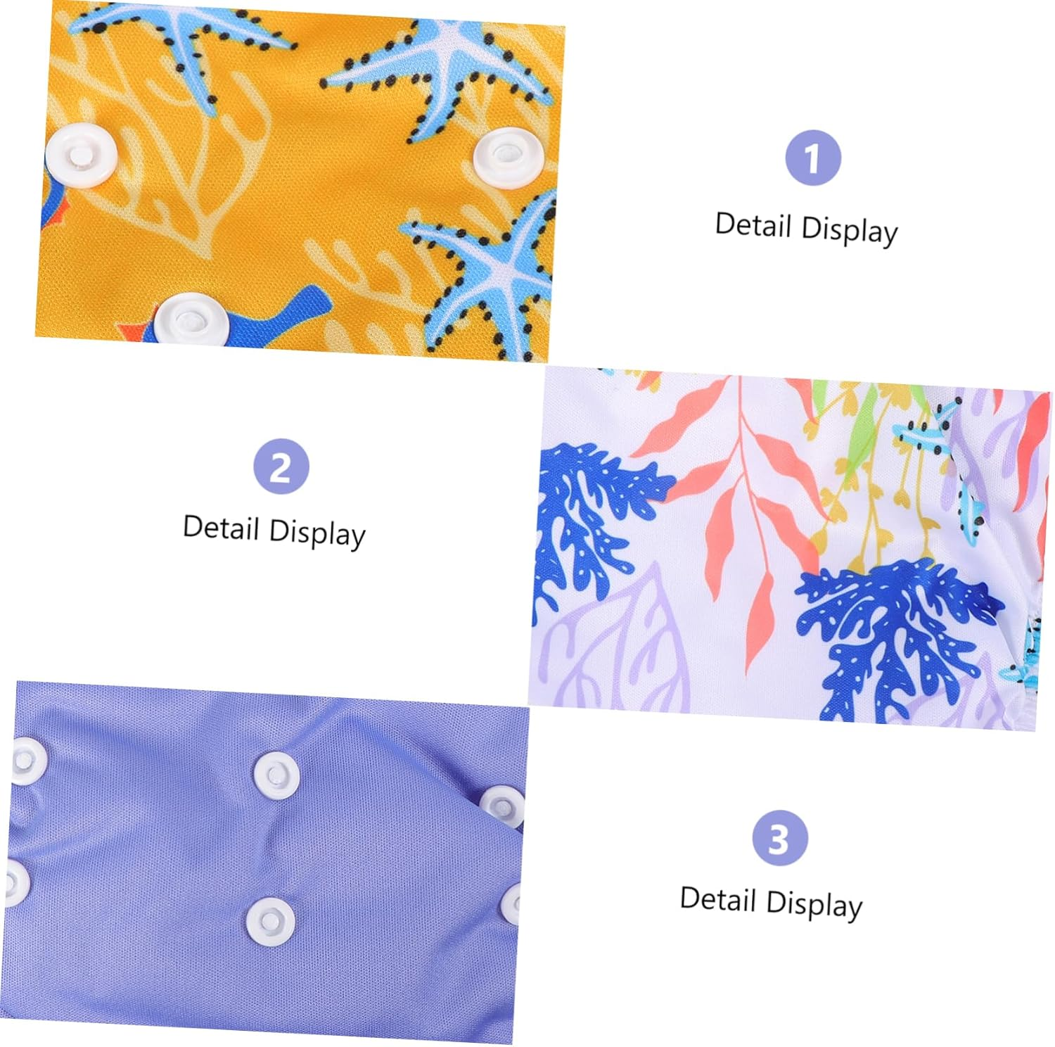 3Pcs Soft Leg Frame Cloth Diapers Absorbent Washable for Newborns Diapers for Boys Girls for Birthday Shower Christmas image number 6