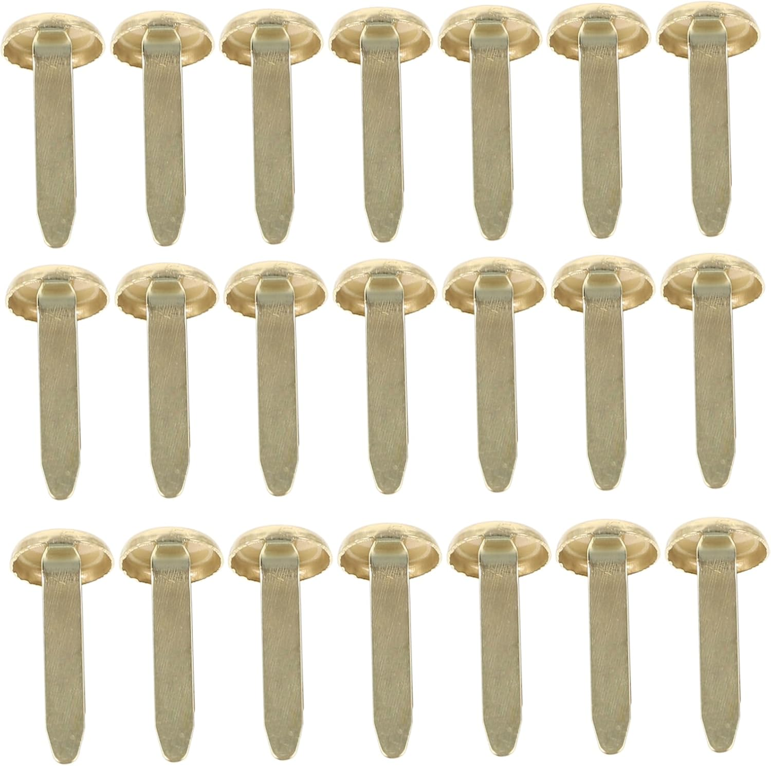 TEHAUX 50Pcs Metal Brads Fasteners for Crafts Smooth Edges for Projects Boys and Girls Art Supplies Securely Fastens Two Feet