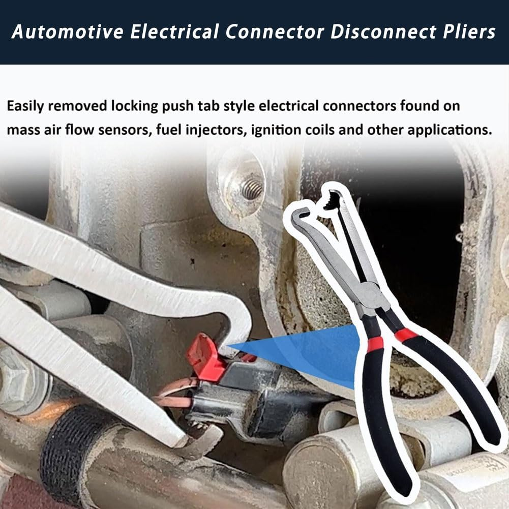 Electrical Disconnect Pliers, Rapid Disconnector Pliers, 8In Automotive Tools Electrical Connector Pliers, Automotive Hose Disconnect Tools for Push Tab Style Plugs(A+B) image number 1