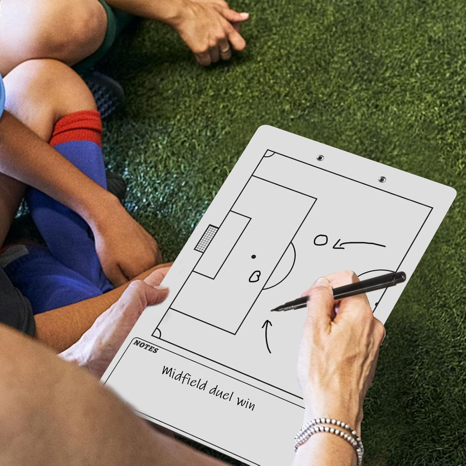 Quhoxdye Soccer Dry Erase Coaching Board Soccer Whiteboard for Coaches Soccer Coaching Equipment Accessories Tactics Field Board Making It the Perfect Coach Gifts image number 1