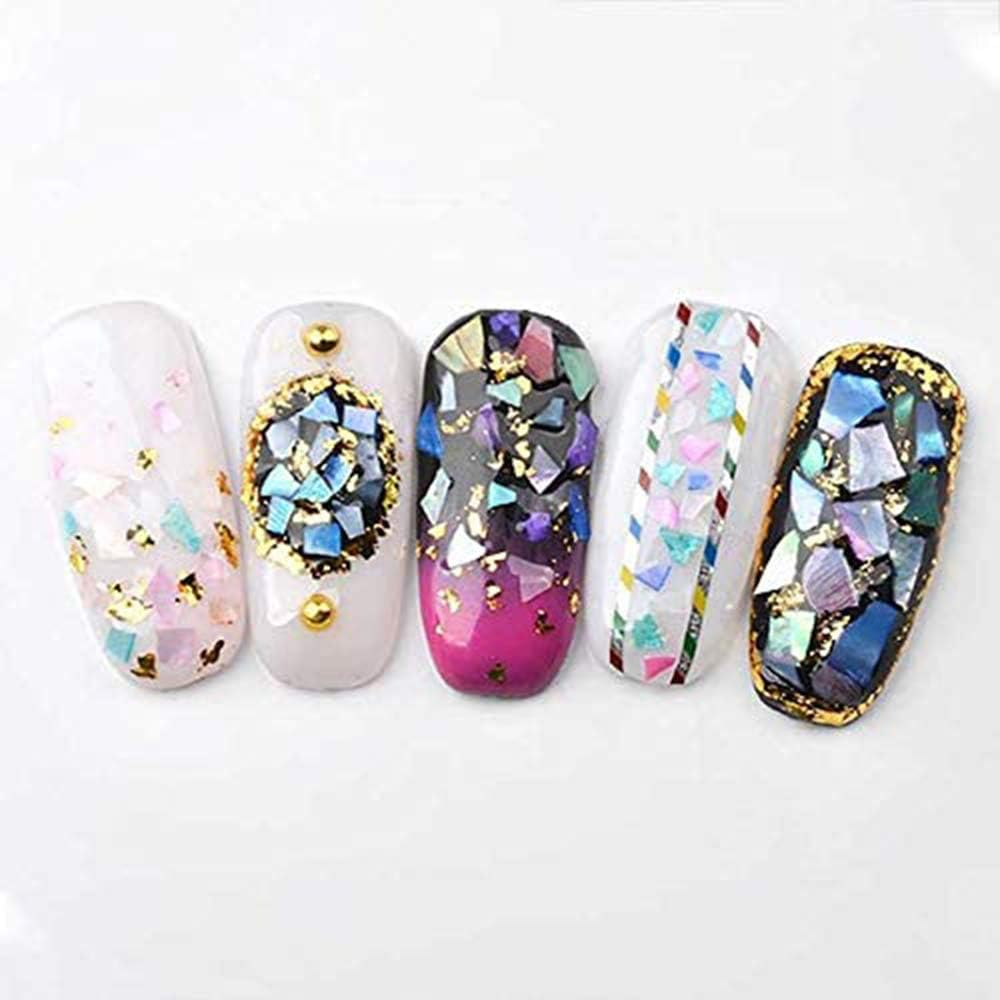 12 Boxes Holographic Chunky Glitter Nail Sequins Iridescent Nails Crafts Nail Face image number 1