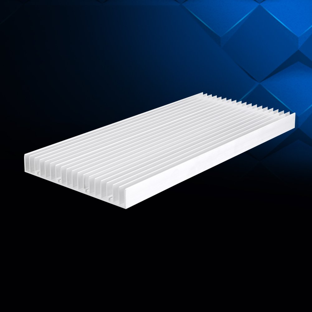 Aluminum Chipset Heatsink Radiator Heat Sink Cooling Fin Silver for High Power LED Power Active Component 300 X 140 X 20Mm image number 2