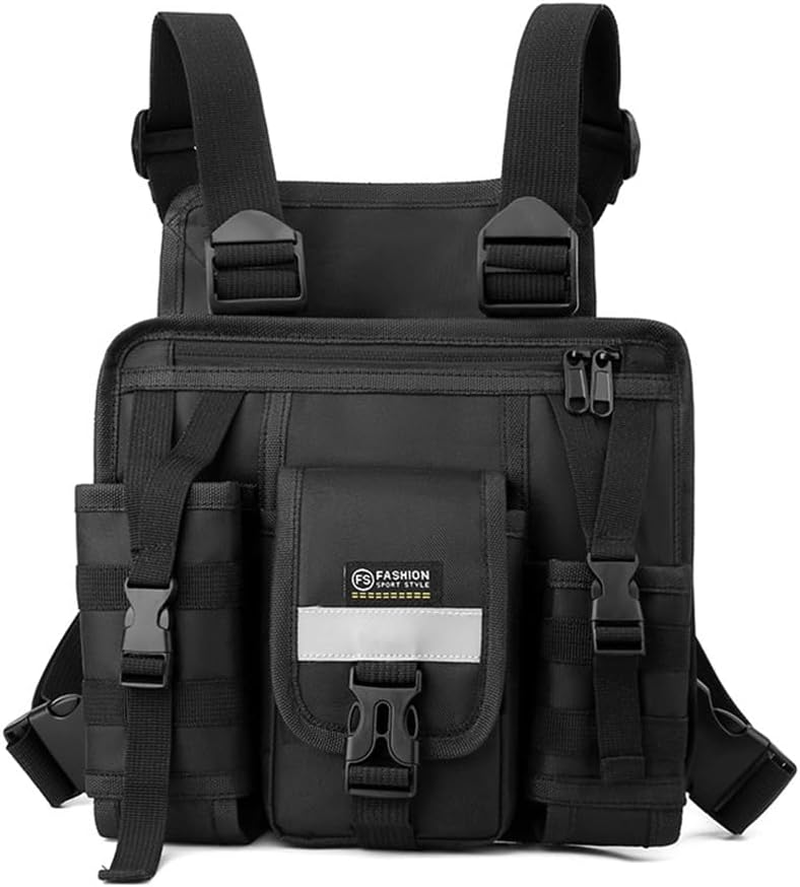 TDYU Radio Chest Harness Chest Front Pack Pouch Holster Vest Rig for Baofeng Kenwood Arcshell Motorola Two Way Radio Walkie Talkie image number 4