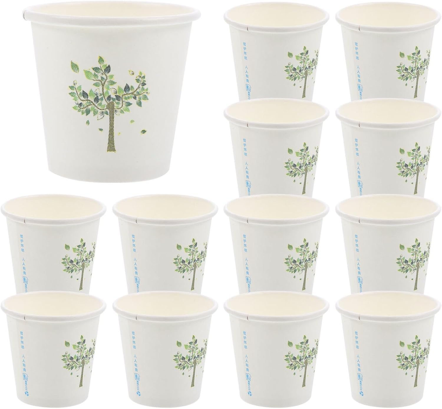 Healvian 500Pcs Paper Cups Beverage Drinking Cups 60Ml Hot and Cold Drink Cups One Time Use Coffee Cups for Wedding Birthday Party Picnic Travel and Events Supplies image number 1