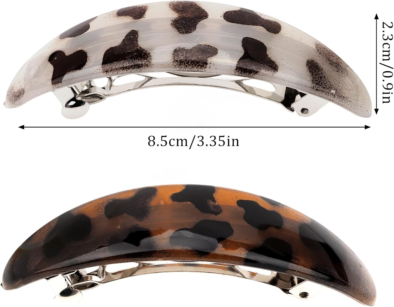 Bumlofa Set of 2 Leopard Hair Clips &ndash; Trendy Women'S Hair Clips for Stylish Hairstyles, Retro Look and Strong Hold image number 3