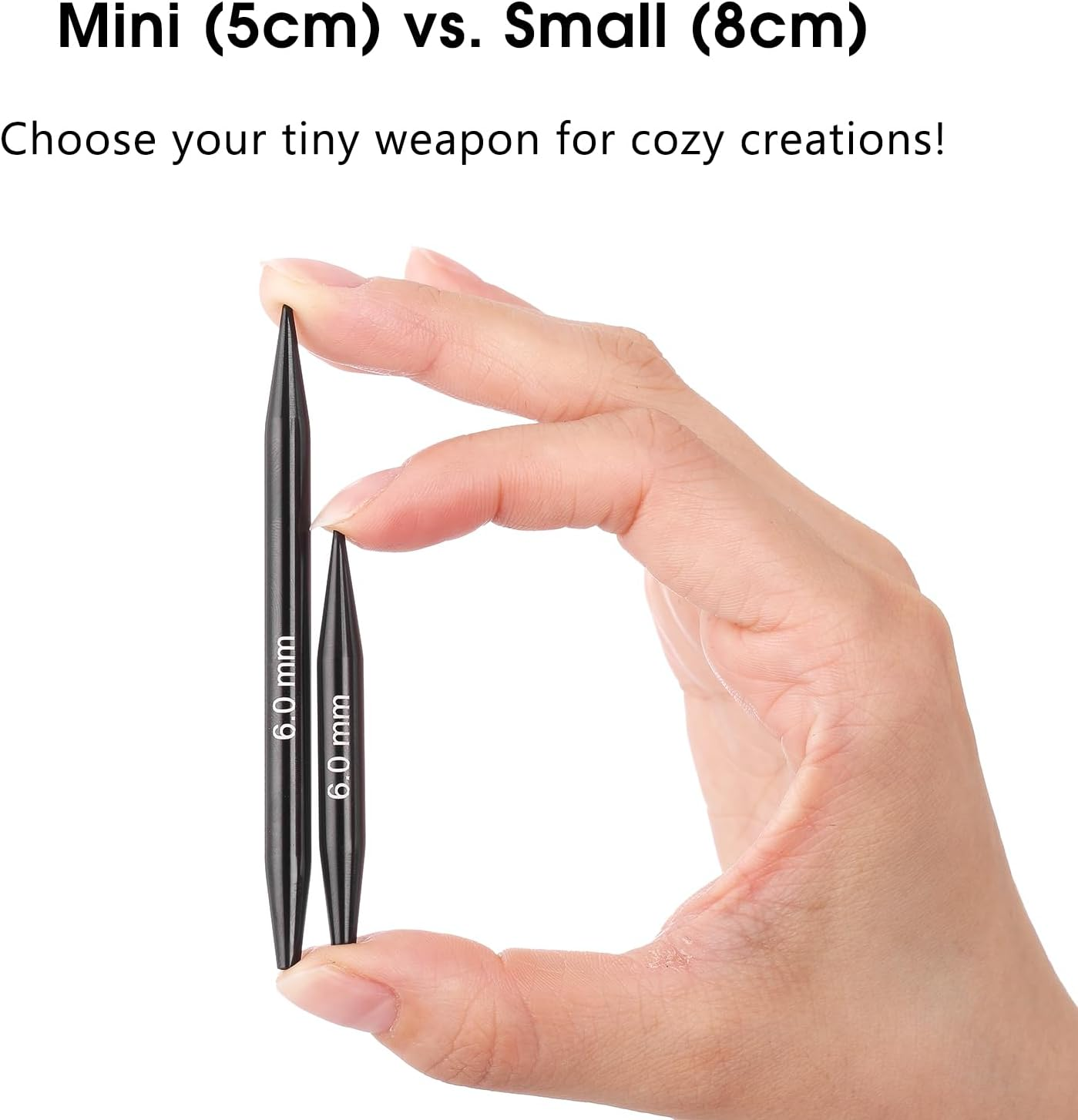 Guclud Interchangeable Circular Knitting Needle Set, 3-Inch Shorties Knitting Needles Sizes US 2.5, 3, 4, 5, 6, 7, 8, 9, 10 with Cable, Accessories and Case, 9-Pairs