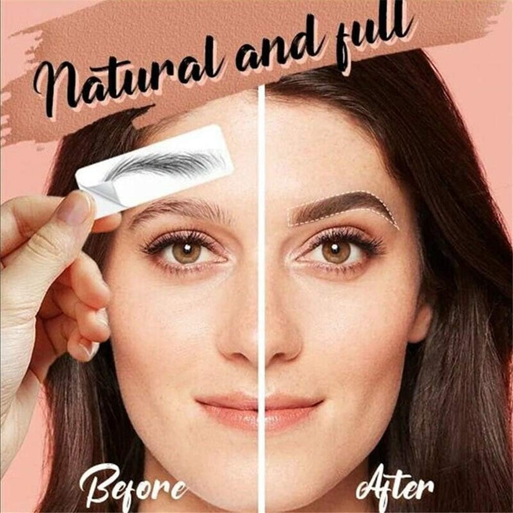 Hair-Like Authentic Eyebrows 4D Brown Natural Tattoo Eyebrow Stickers Waterproof Imitation Ecological Lazy for Woman & Man Makeup Tool 9 Pcs image number 6