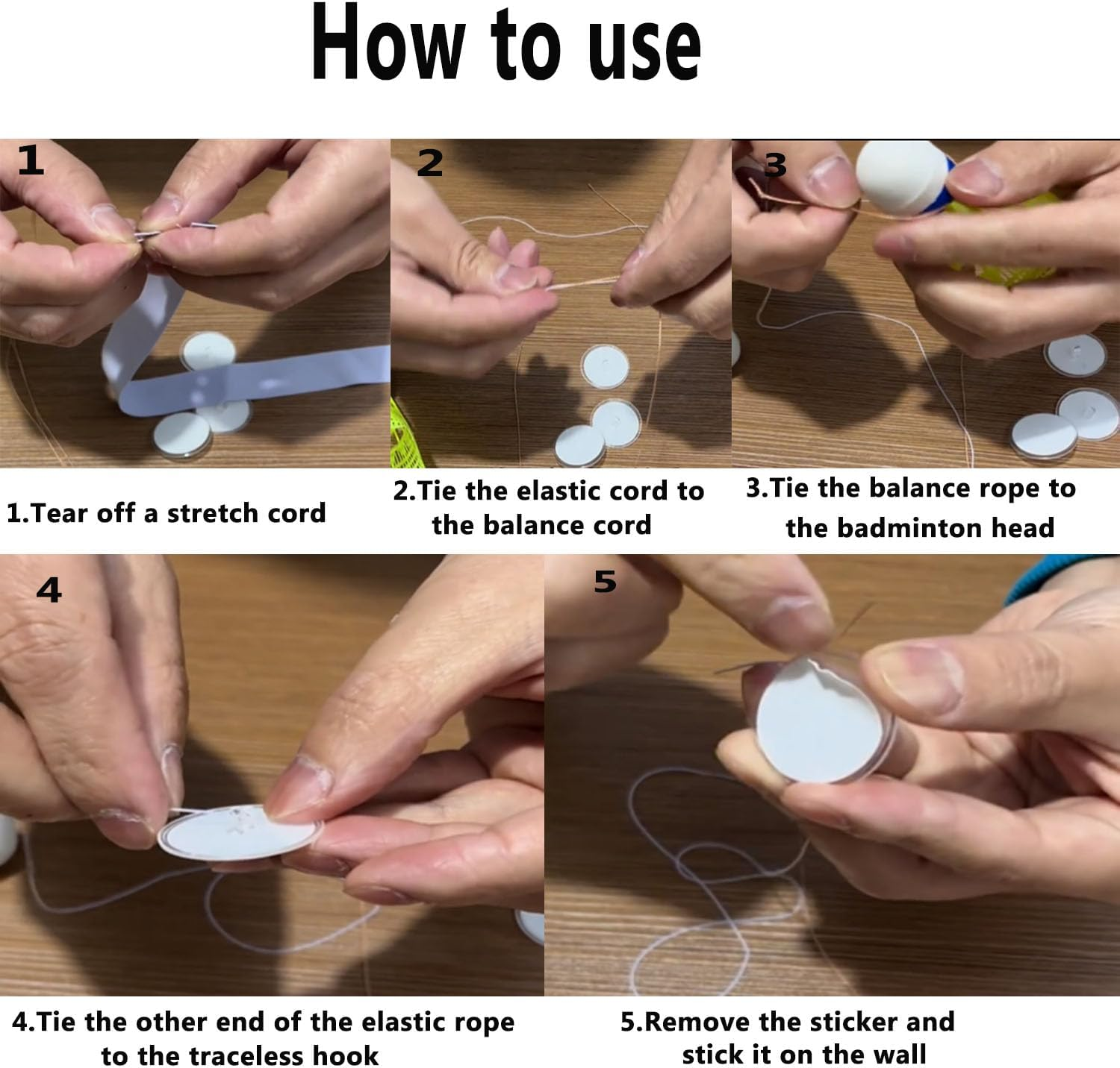 2 Set Badminton Trainer Tools,Trainer Tennis Indoor,Self Training, Practice at Home,Professionaltraining Set with Rebound image number 4