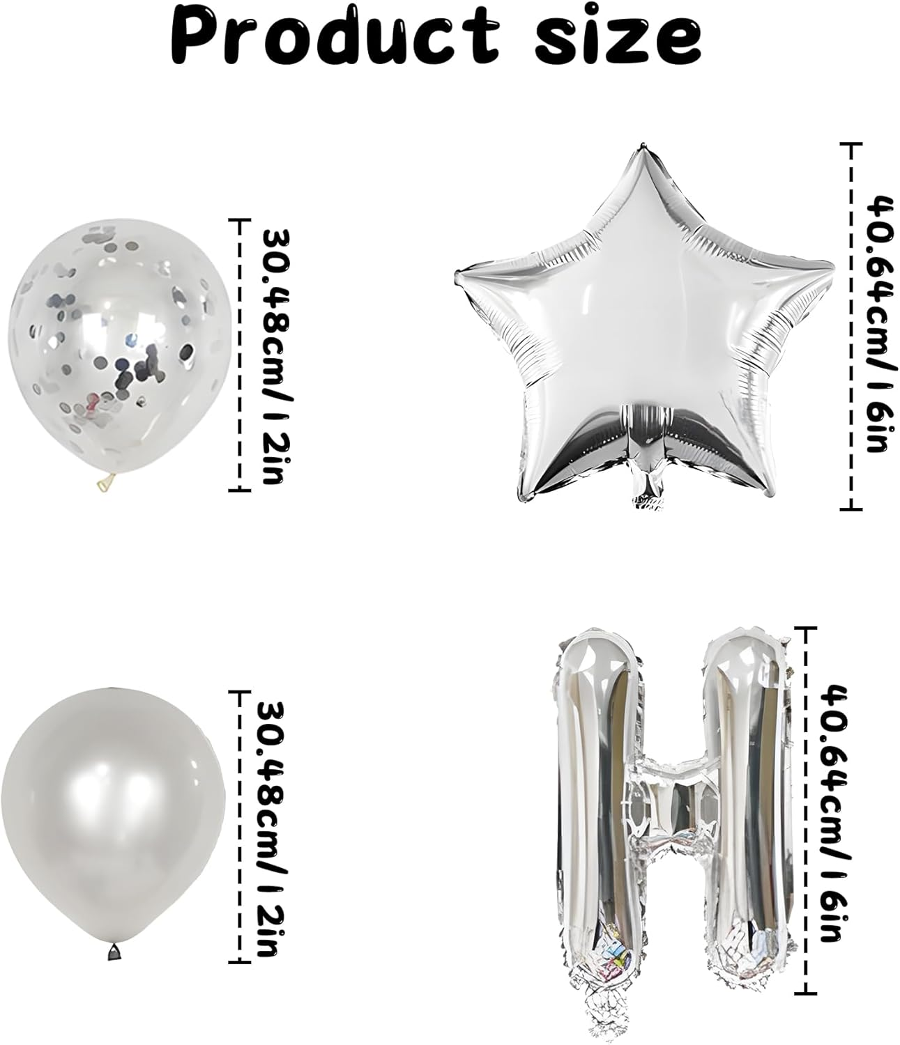 Silver Happy Birthday Balloons Banner - 16 Inch Reusable Mylar Foil Letters Sign for Kids, Adults, Boys & Girls Birthday Party Decorations - Indoor & Outdoor Gold Balloons & Happy Birthday Sign image number 6