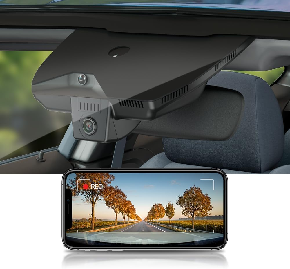 Fitcamx 4K Dash Cam Suitable for Hyundai Kona 2023 2024 2025 (Right Hand Drive Car, HD2-BE900), Integrated OEM Look, 2160P UHD Video Wifi Connect & APP, Loop Recording G-Sensor, Plug & Play, 64GB Card image number 4