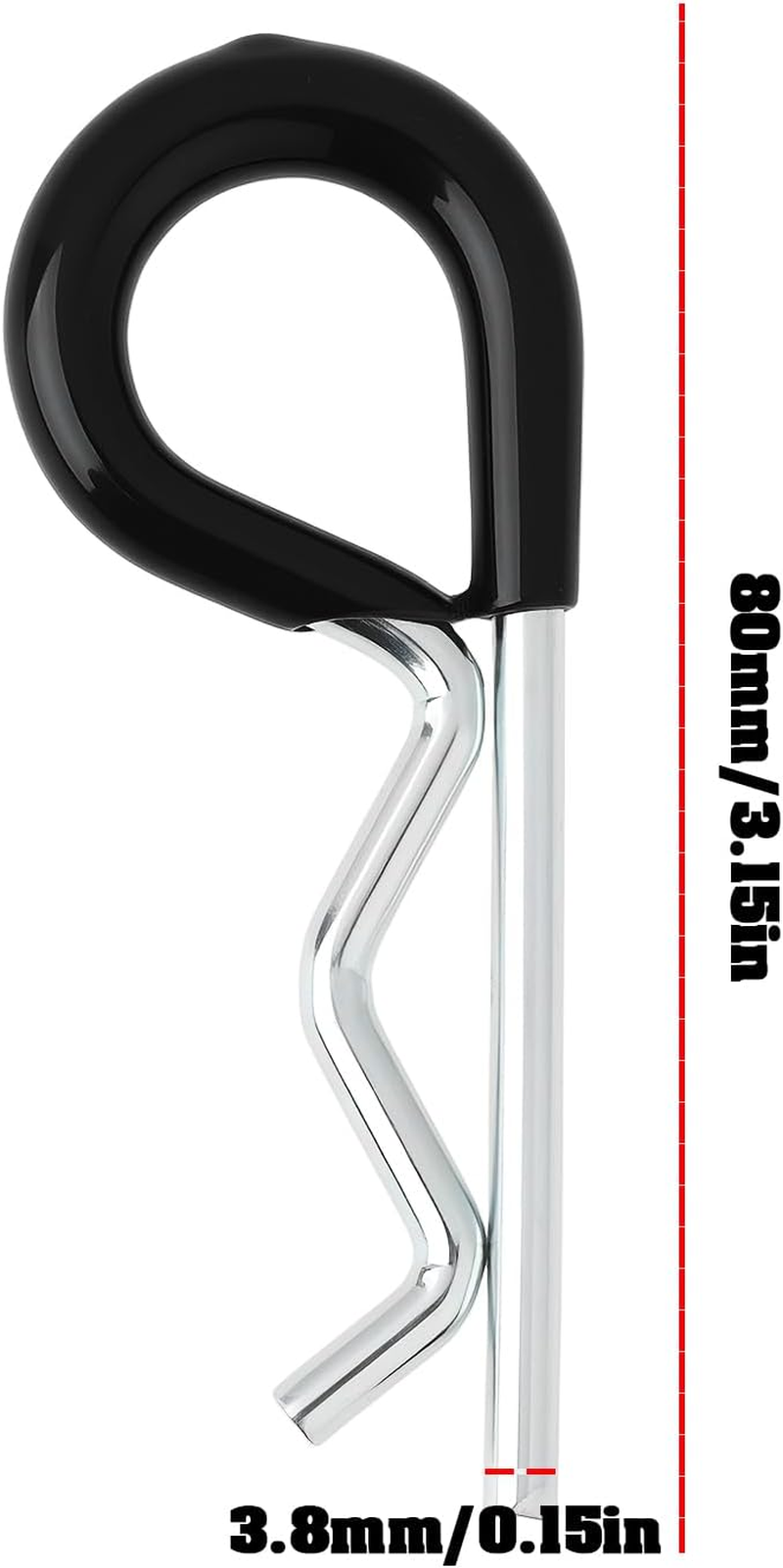 3Pcs Trailer Hitch Pin Clip with Vinyl-Coated for 1/2Inch and 5/8Inch Hitch Pins image number 5