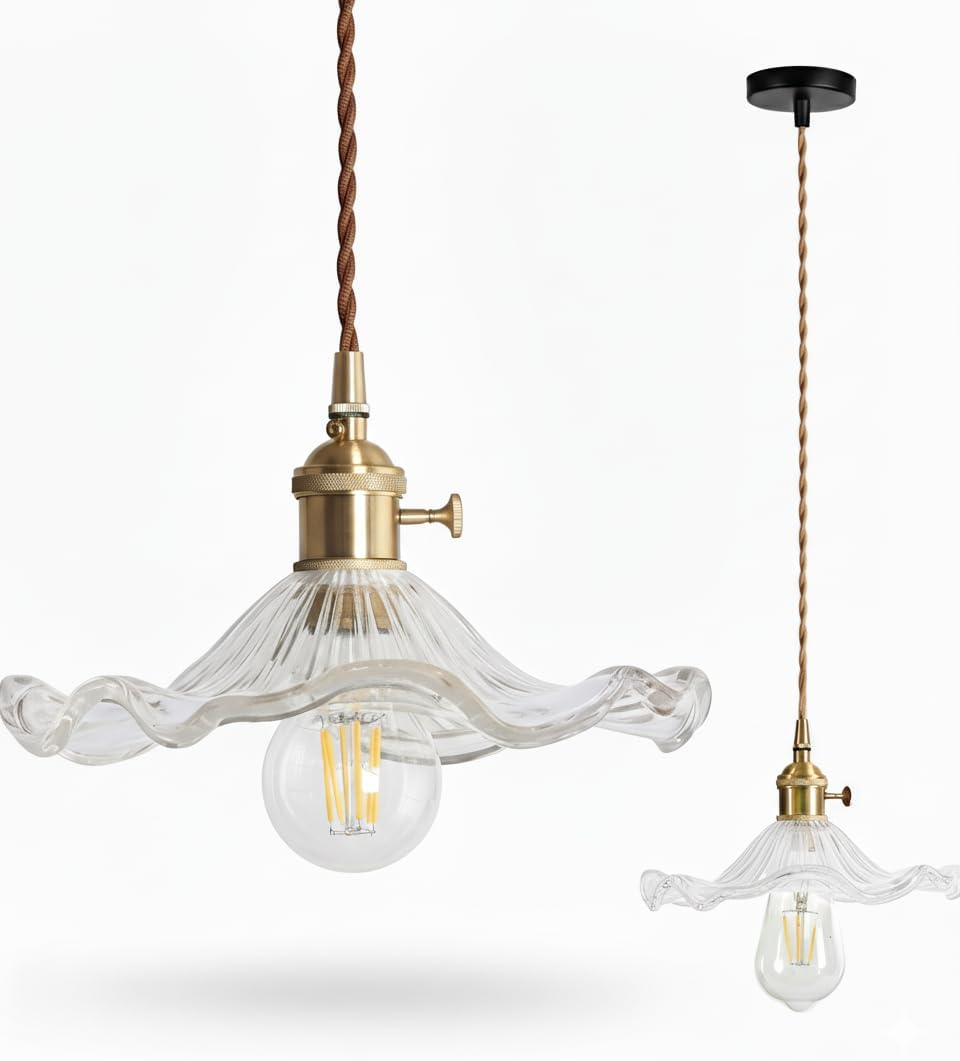 Green Modern Pendant Light Glass Pendant Lamp Shade E27 Pendant Ceiling Lights Bulb Industrial Ceiling Light Pendant Lights for Dining Table Dining Room Living Room Cafe (Green)