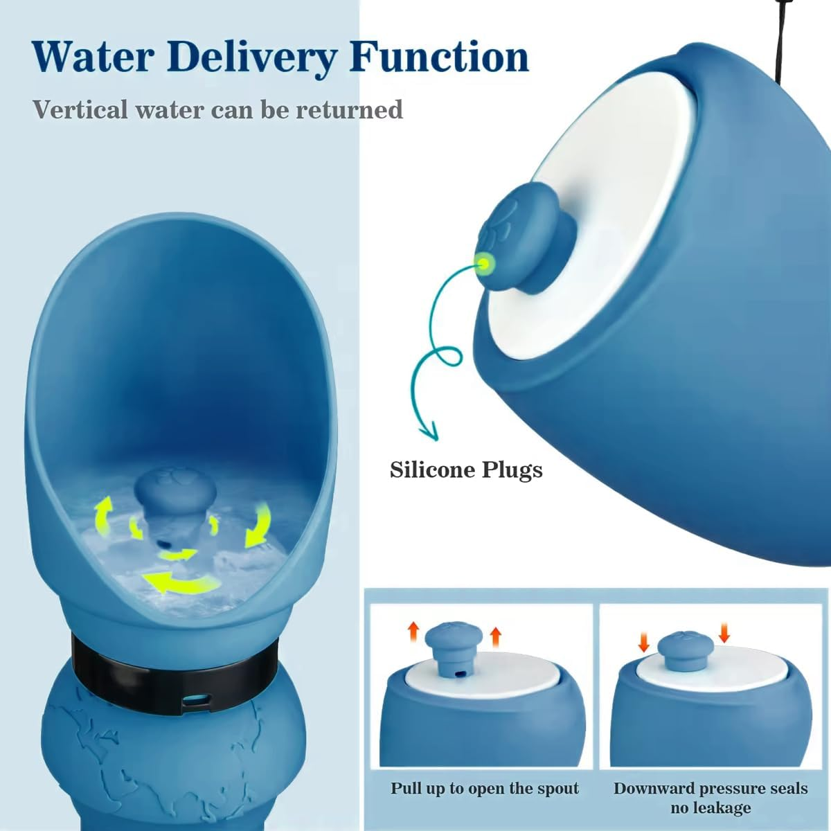 Portable 550Ml Dog Water Bottle | Foldable Pet Travel Water Dispenser | Outdoor Pet Water Kettle with Leak-Proof Design | Compact Dog Drinking Bottle image number 6