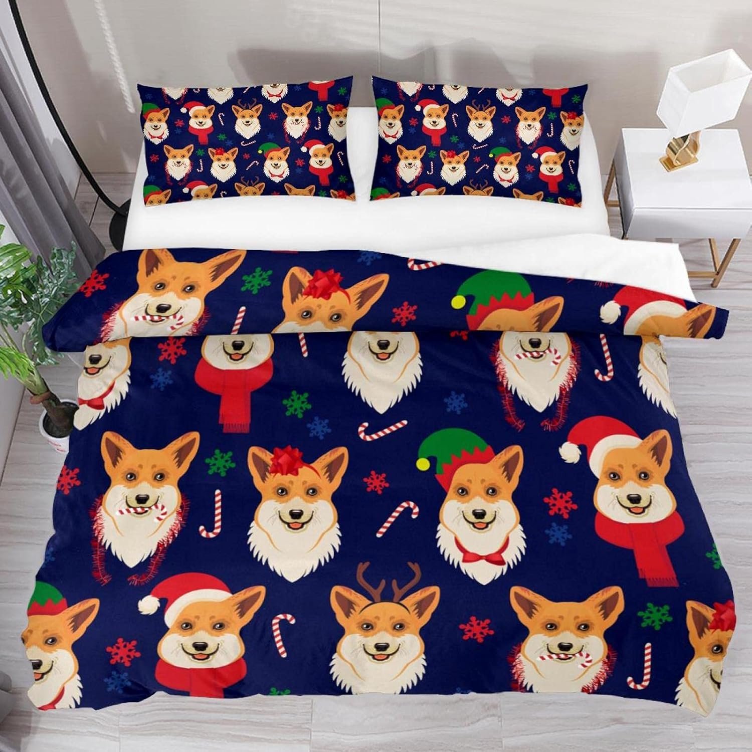 3 Pieces Polyester Duvet Cover Set,100% Natural Fabric Bedding, Boy Playing Basketball Morden Style with Zipper Closure