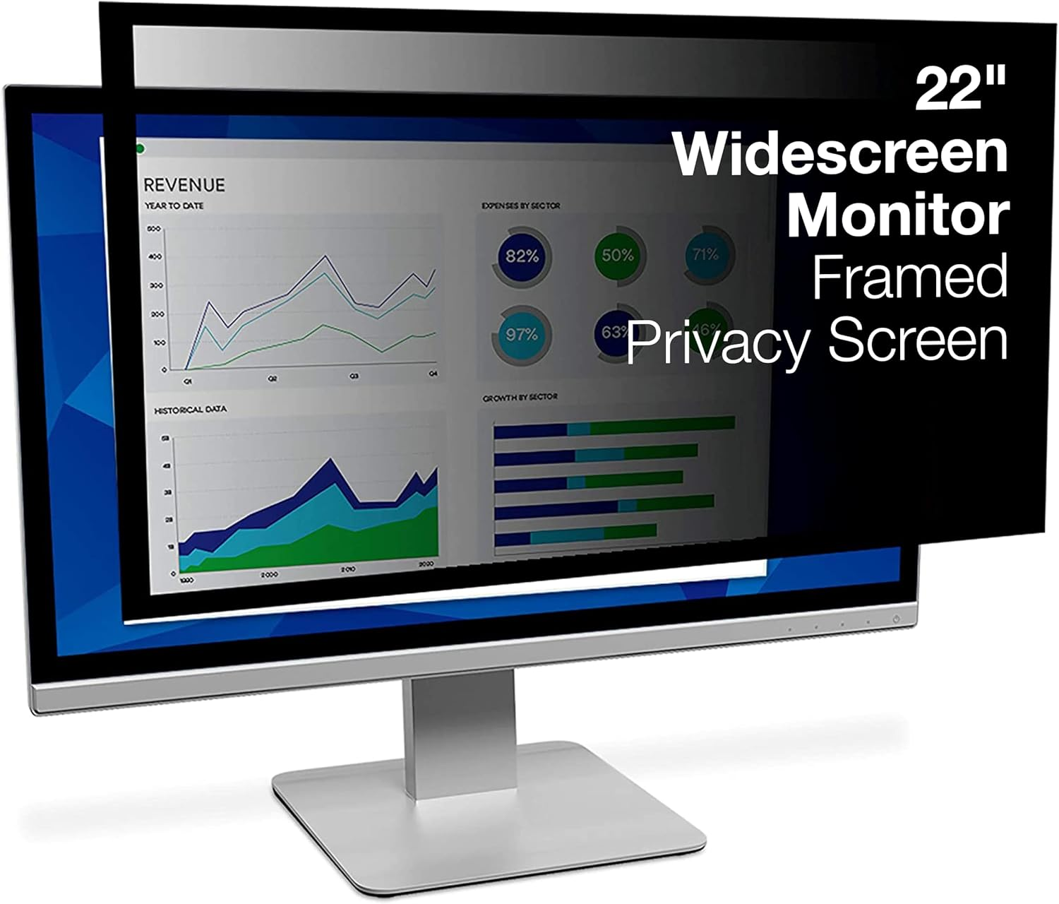 3M Framed Privacy Filter for 24.0" Widescreen Monitor (16:10 Aspect Ratio) PF240W1F image number 6