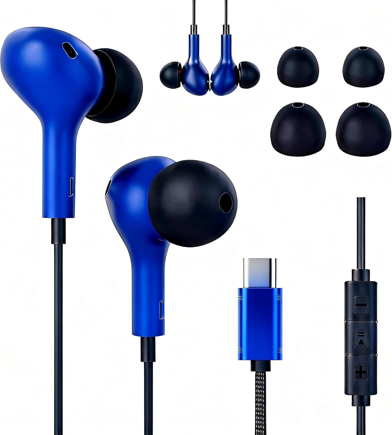 USB C Wired Headphones for Samsung Galaxy A56 A36 A26 A16 A06 A55 A54 A53 A35 A34 5G S25 S24 S23 S22 S21 Ultra In-Ear Headset with Microphone for Iphone 17 16 15 Ipad Pro Air 5 6 7 Pixel 7 Pixel 78 9 image number 6