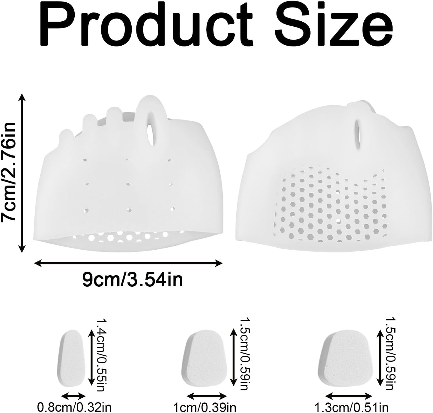 2 Pairs Silicone Toe Separators, Clear Toe Spacers Soft & Breathable Toes Straightener Corrector for Women Men Overlapping & Curled Toes