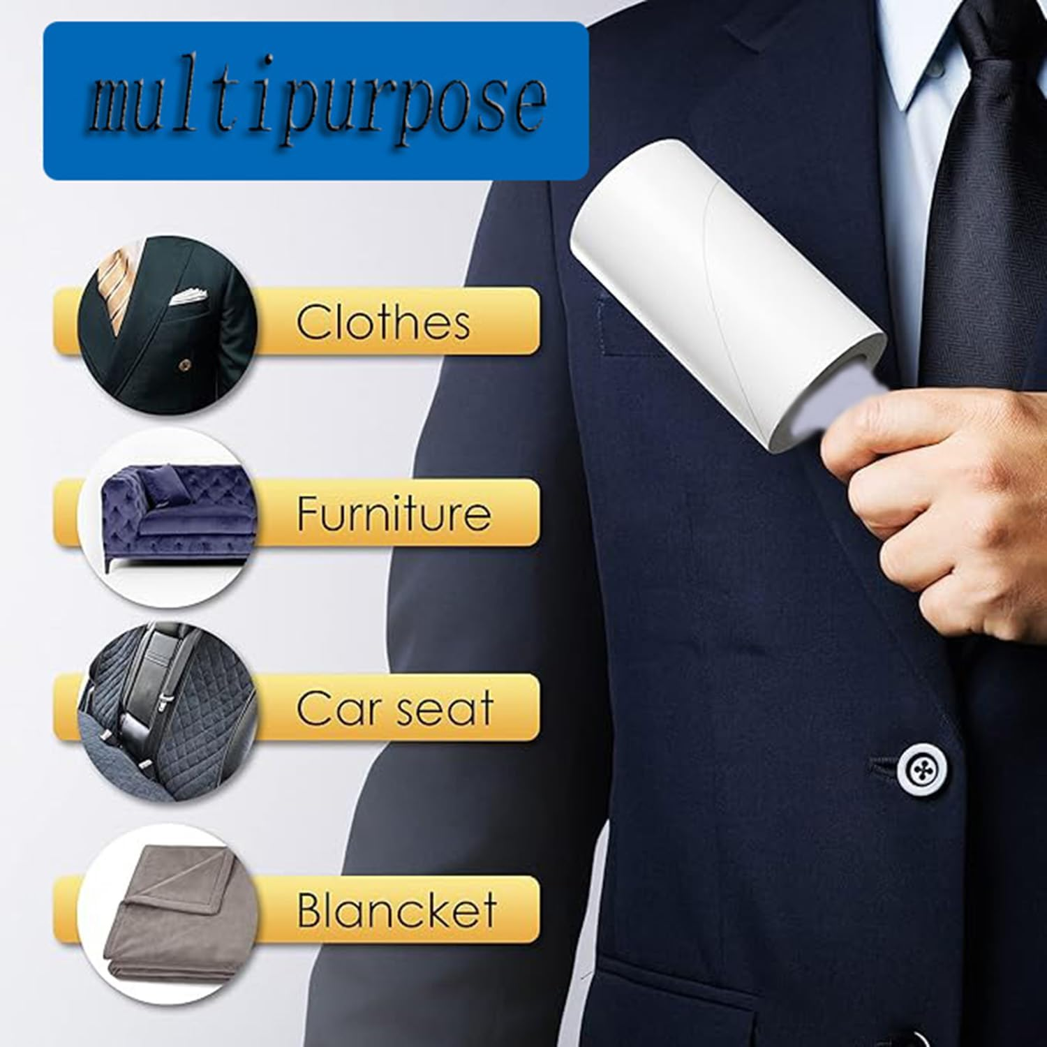 Hysgscwd 6PCS Lint Rollers for Pet Hair Extra Sticky, 360 Sheets Portable Reusable Lint Remover, Replaceable Lint Roller Refills Lint Brushes, Removal Stick Roller for Cat Dog Couch Clothes Fuzz image number 1