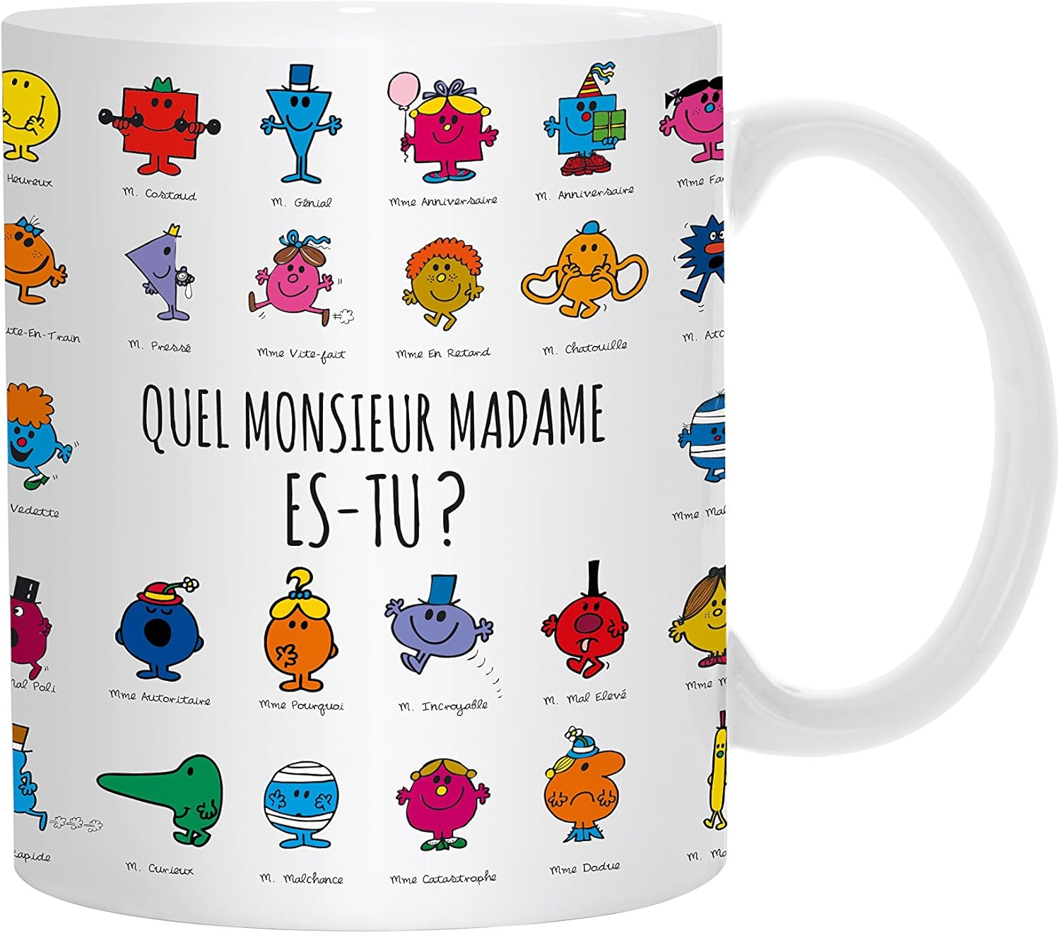 Monsieur Madame MM3107 Heat Reactive Mug with What Mr Men Are You, 320 Ml, White Black and Multicoloured, Ceramic, 12 X 8.5 X 9.7 Cm image number 5