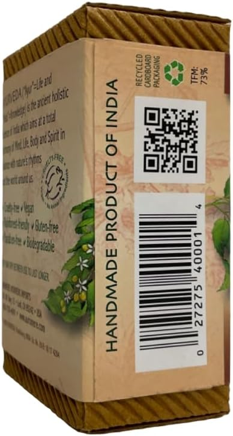 Ayurvedic Bar Soap Sandal-Turmeric by Auromere - All Natural Handmade and Eco-Friendly Bar Soap for Sensitive Skin - 2.75 Oz Bar - 12 Count image number 3