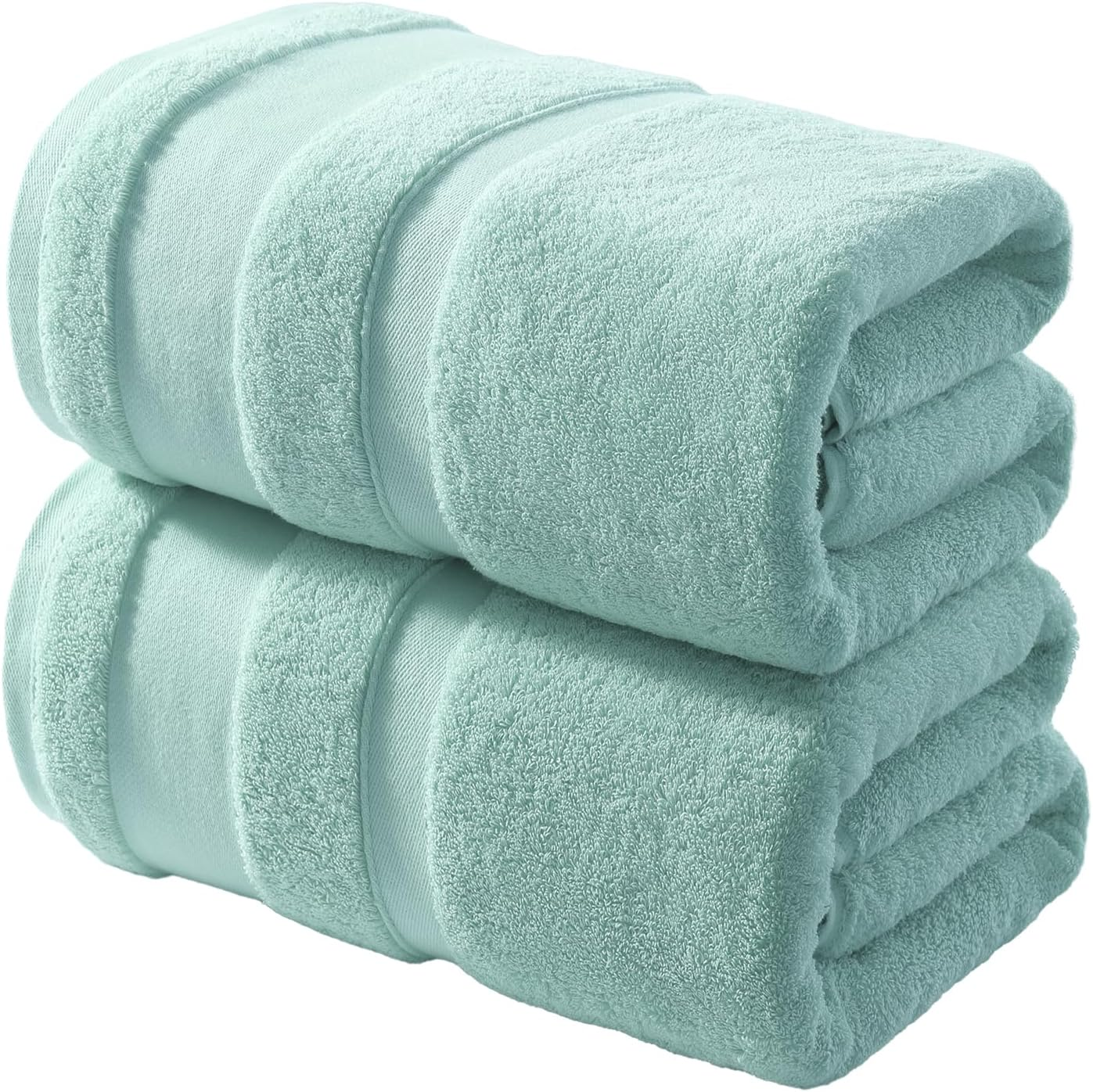 REDKISS 100% Cotton Bath Towels Set of 2, Extra Large Bath Sheets 35 X 70 Inches, 800 GSM, Quick Dry, Ultra Soft & Super Absorbent Bathroom Towel Sets for Bathroom, Gym, Spa, Pool & Hotel, White