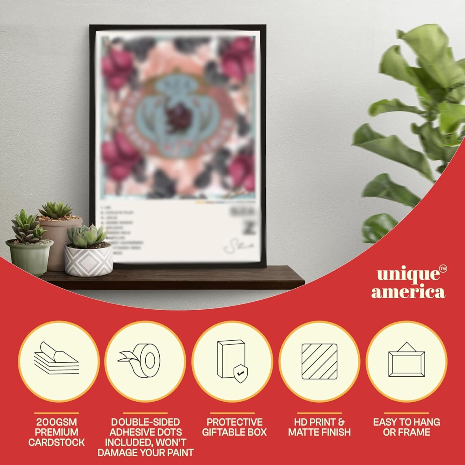 Unique America 12 Pcs| Posters, Album Cover Posters, SZA, Music Posters, Album Covers for Wall Decor, SZA Poster 12X16&rdquo; Total 12 SZA Album Cover Poster & 25 Stickers White Design Unframed image number 6