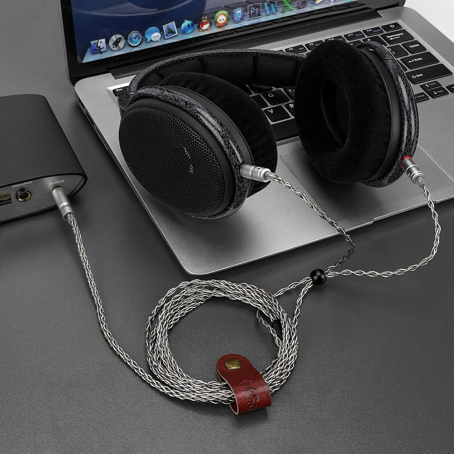 Geekria Apollo Silver-Plated Copper Upgrade Audio Cable Compatible with Sennheiser HD600, HD650, HD660S2, HD6XX Headphones, 4.4Mm Replacement Headphones Cord for Amplifier (4.9Ft/1.5 M) image number 3