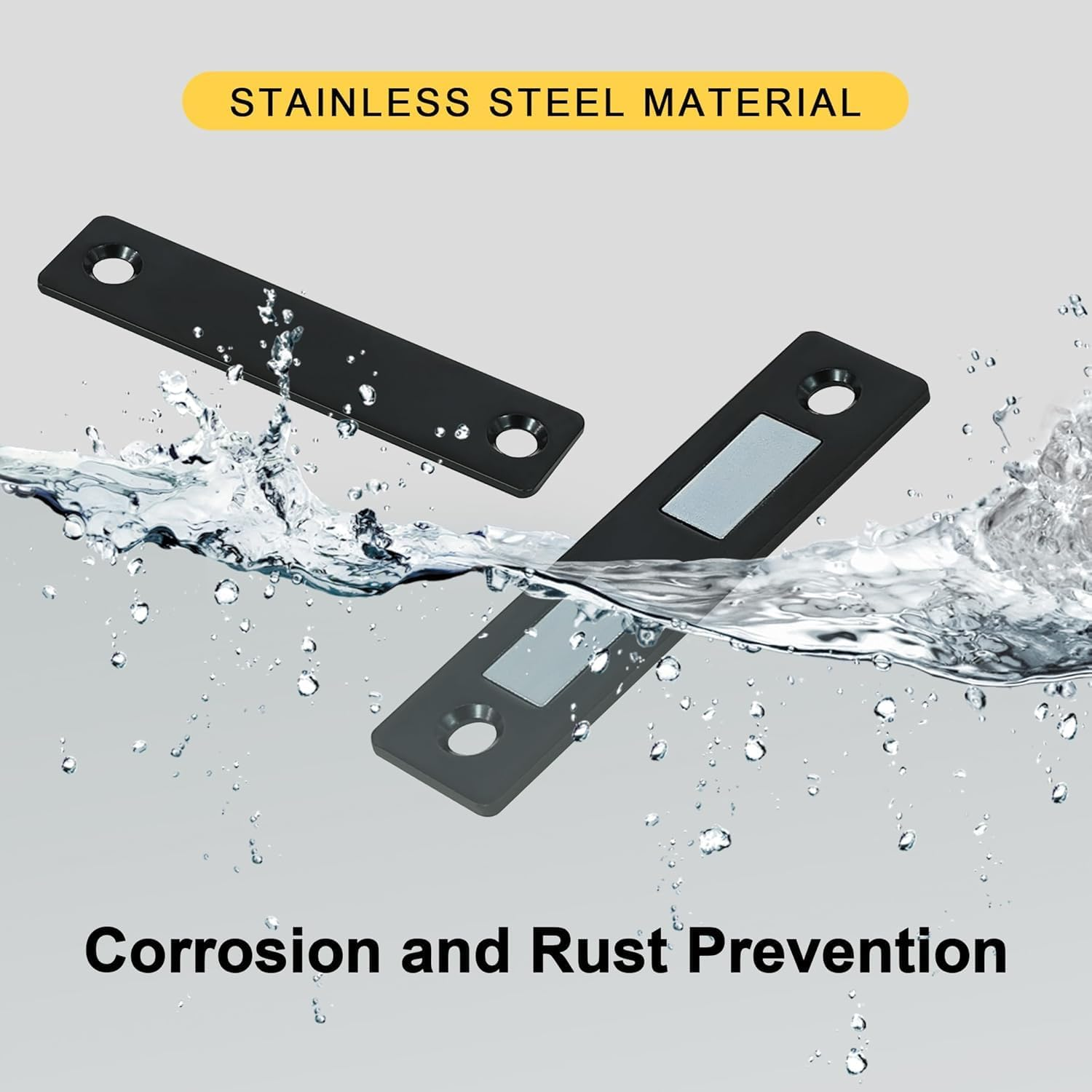 4 Pack Magnetic Door Catch Black, Heavy Duty Cabinet Latch, 30 Lb Cabinet Drawer Door Magnets, Kitchen Magnets Closures