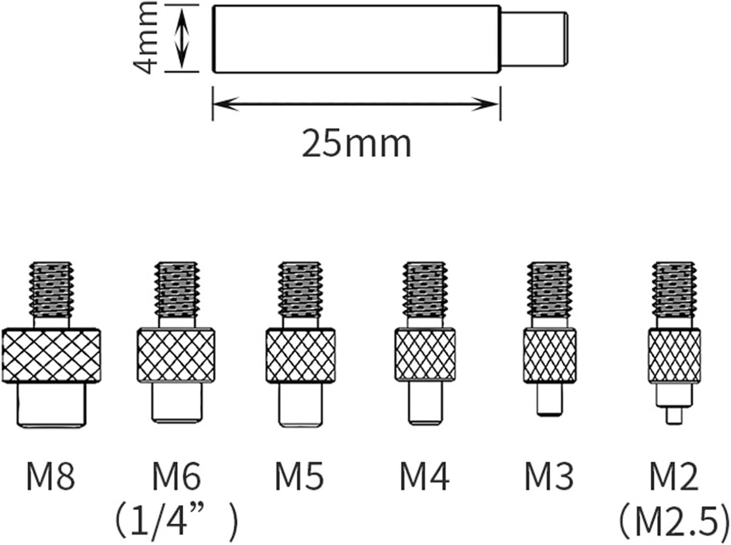 Heat Set Insert Tool, Tips for Threaded Inserts M2 M2.5 M3 M4 M5 M6 M8, 6 X Soldering Iron Tips for 3D Printer Users, Press Tool for Plastic 3D Printer Components